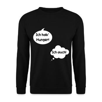 Lustiges Design für schwangere Frauen - Unisex Pullover - Schwarz - Vorne - Alina (178cm) & Michal (187cm)