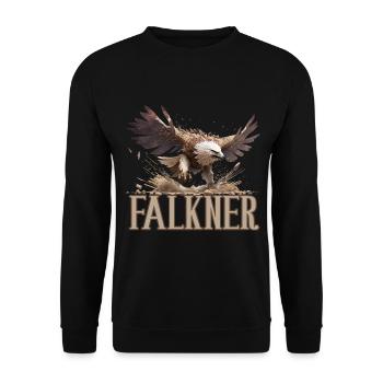 Falknerei Beizjagd Greifvogel Greif Falke - Unisex Pullover - Schwarz - Vorne - Alina (178cm) & Michal (187cm)