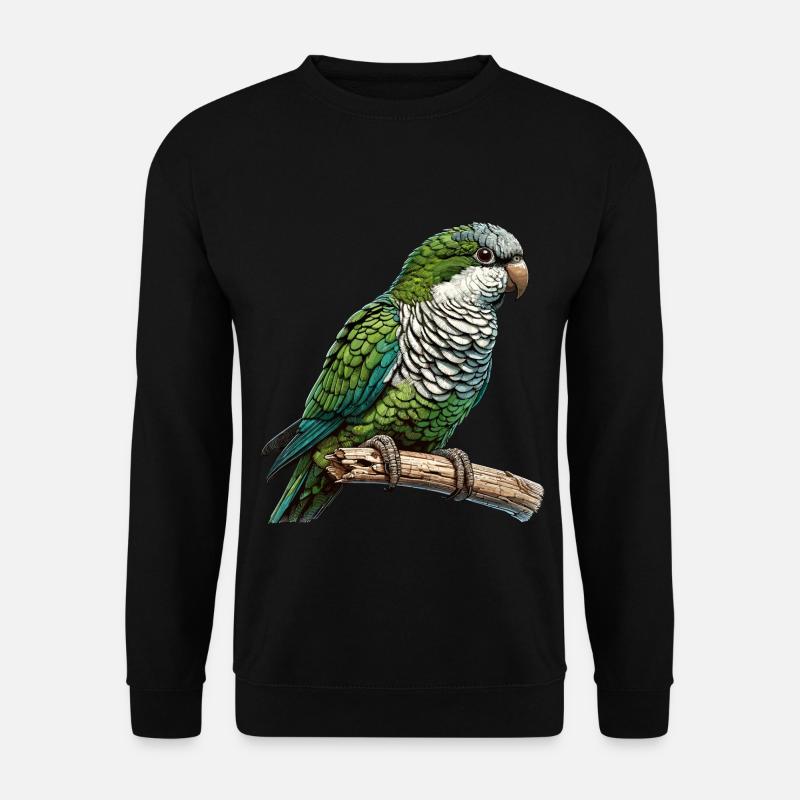 Quaker Parrot Monk Parakeet - Unisex Sweatshirt - black