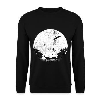 Gallimimus Dino Lizard - Sweat-shirt Unisexe - noir - Devant - Alina (178cm) & Michal (187cm)