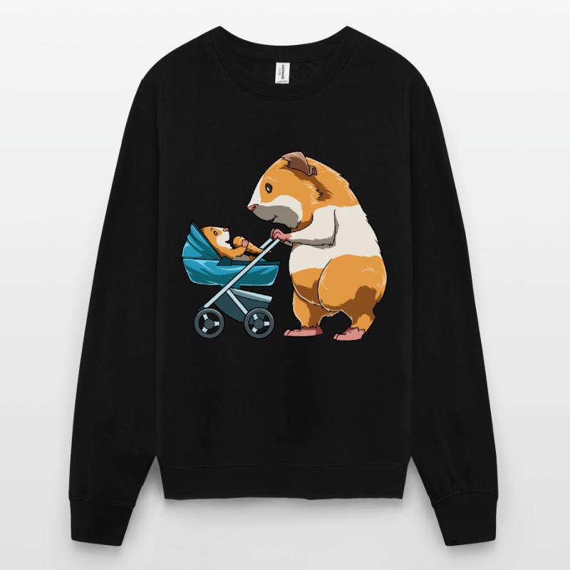 Cochon d’Inde Mama Poussette Cochon d’Inde Sweat-shirt Unisexe
