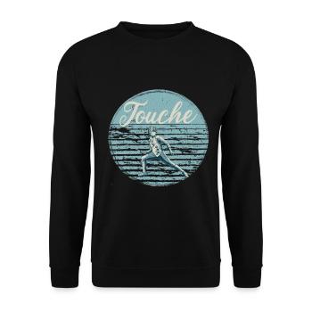 Fencing fencing fencing - Unisex Sweatshirt - black - Front - Alina (178cm) & Michal (187cm)