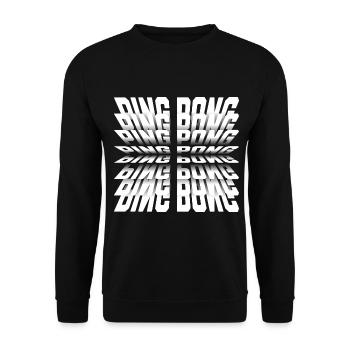 Tennis de table avec batte de tennis de table Ping Pong - Sweat-shirt Unisexe - noir - Devant - Alina (178cm) & Michal (187cm)