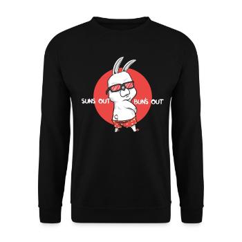 Summer T-shirt Funny saying beach shirt holiday - Unisex Sweatshirt - black - Front - Alina (178cm) & Michal (187cm)