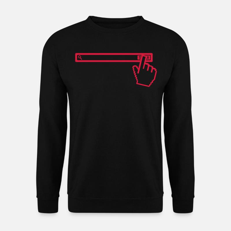 Text hinzufügen Suchleiste Zeiger - Unisex Pullover - Schwarz