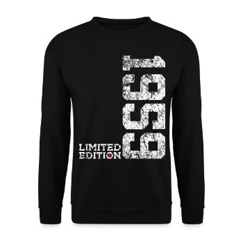 67. GEBURTSTAG 67 JAHRE LIMITED EDITION 1959 - Unisex Pullover - Schwarz - Vorne - Alina (178cm) & Michal (187cm)