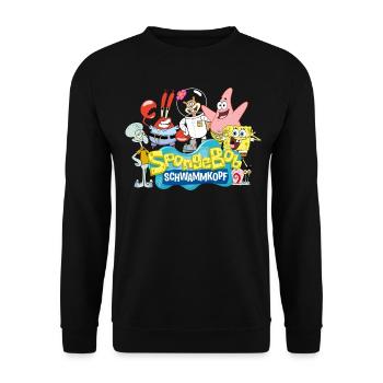 Bob l'Éponge Logo Patrick Thaddäus Krabs - Sweat-shirt Unisexe - noir - Devant - Alina (178cm) & Michal (187cm)