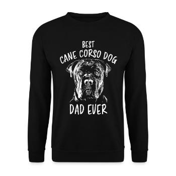 Cane Corso Dog Dog Owner Saying Papa Gift - Unisex Sweatshirt - black - Front - Alina (178cm) & Michal (187cm)