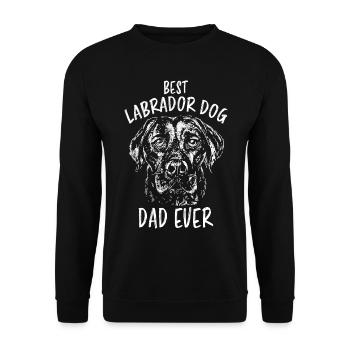 Labrador Retriever Dog Owner Fun Papa Gift - Unisex Sweatshirt - black - Front - Alina (178cm) & Michal (187cm)