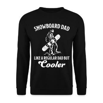 Snowboard Dad Lustige Spruch Snowboarding Geschenk - Unisex Pullover - Schwarz - Vorne - Alina (178cm) & Michal (187cm)