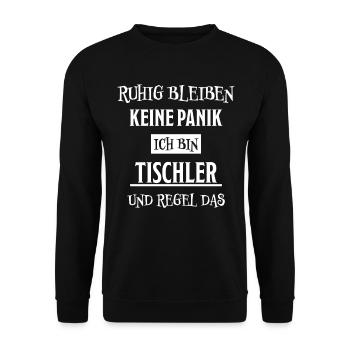 Tischler Lustiger Spruch Beruf Tischler Geschenk - Unisex Pullover - Schwarz - Vorne - Alina (178cm) & Michal (187cm)