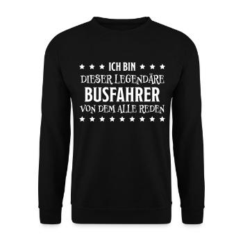Busfahrer Beruf Lustiger Spruch Busfahrer Geschenk - Unisex Pullover - Schwarz - Vorne - Alina (178cm) & Michal (187cm)