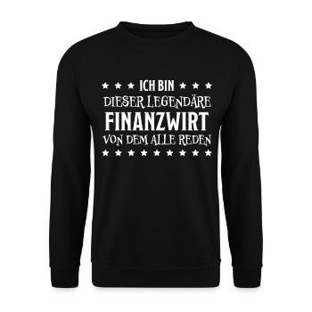 Finanzwirt Lustiger Spruch Job Finanzwirt Geschenk - Unisex Pullover - Schwarz - Vorne - Alina (178cm) & Michal (187cm)
