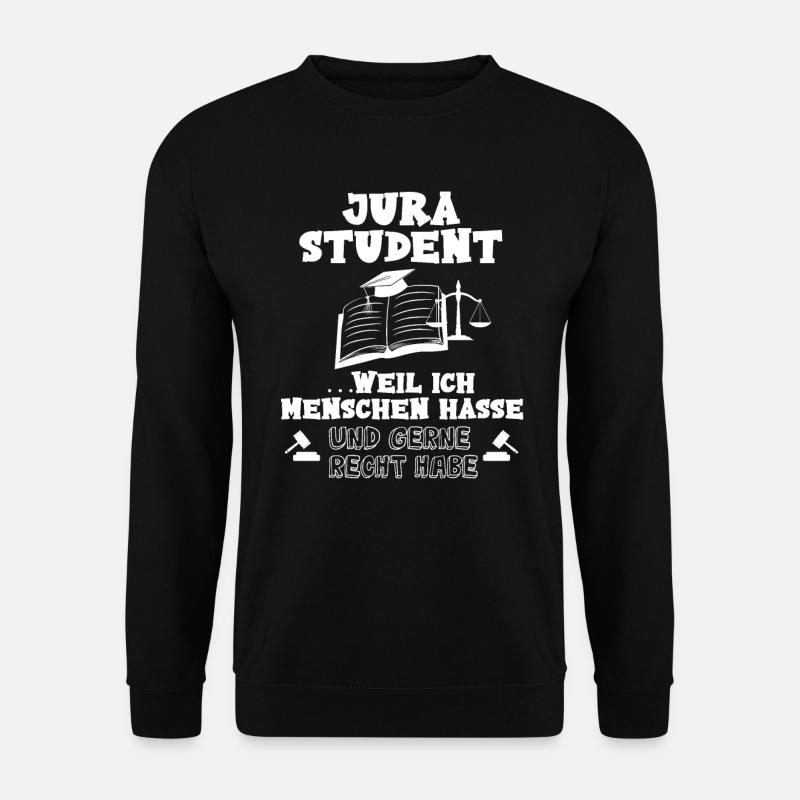 Jura Student weil ich - Unisex Pullover - Schwarz