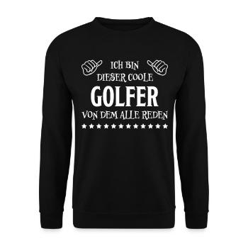 Golfer Hobby Golf Lustiger Spruch Golfer Geschenk - Unisex Pullover - Schwarz - Vorne - Alina (178cm) & Michal (187cm)