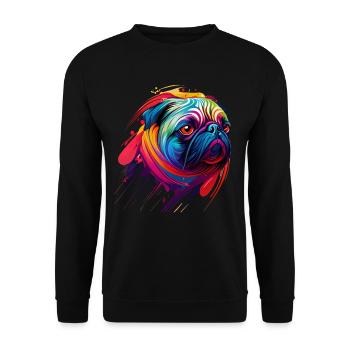 Carlin mode coloré - Sweat-shirt Unisexe - noir - Devant - Alina (178cm) & Michal (187cm)