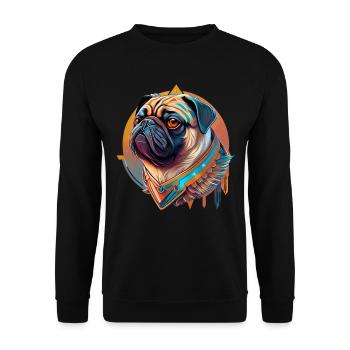 Carlin mignon - Sweat-shirt Unisexe - noir - Devant - Alina (178cm) & Michal (187cm)