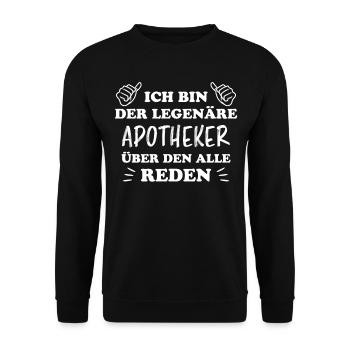 Apotheker Beruf Lustiger Spruch Apotheker Geschenk - Unisex Pullover - Schwarz - Vorne - Alina (178cm) & Michal (187cm)