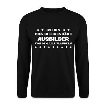 Ausbilder Beruf Lustiger Spruch Ausbilder Geschenk - Unisex Pullover - Schwarz - Vorne - Alina (178cm) & Michal (187cm)