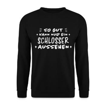Schlosser Beruf Lustiger Spruch Schlosser Geschenk - Unisex Pullover - Schwarz - Vorne - Alina (178cm) & Michal (187cm)