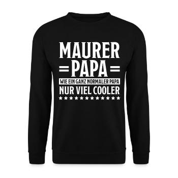 Maurer Lustiger Spruch Baustelle Maurer Geschenk - Unisex Pullover - Schwarz - Vorne - Alina (178cm) & Michal (187cm)