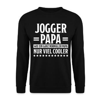 Jogger Laufen Lustiger Spruch Joggen Geschenk - Unisex Pullover - Schwarz - Vorne - Alina (178cm) & Michal (187cm)
