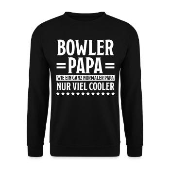 Bowling Spruch Bowlingspieler Fun Bowler Geschenk - Unisex Pullover - Schwarz - Vorne - Alina (178cm) & Michal (187cm)