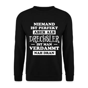 Drechsler Lustiger Spruch Job Drechsler Geschenk - Unisex Pullover - Schwarz - Vorne - Alina (178cm) & Michal (187cm)