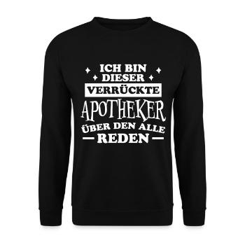 Apotheker Beruf Lustiger Spruch Apotheker Geschenk - Unisex Pullover - Schwarz - Vorne - Alina (178cm) & Michal (187cm)
