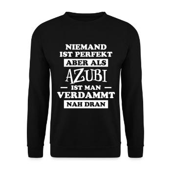 Azubi Spruch Lehrling Auszubildende Azubi Geschenk - Unisex Pullover - Schwarz - Vorne - Alina (178cm) & Michal (187cm)