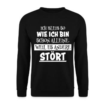 Lustiger Spruch Frech Arrogant Sprüche Geschenk - Unisex Pullover - Schwarz - Vorne - Alina (178cm) & Michal (187cm)