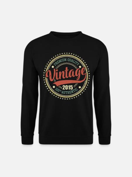 Jahrgang 2015 Retro Jubiläum 2015 - Unisex Pullover - Schwarz