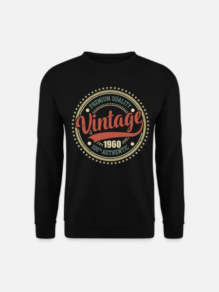 Vintage, 1960er, Retro, Geburtstag der 1960er Jahre - Unisex Pullover - Schwarz
