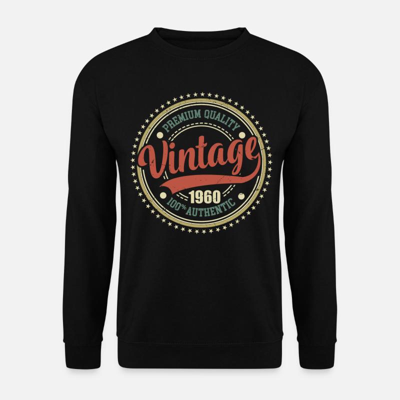 Vintage, 1960er, Retro, Geburtstag der 1960er Jahre - Unisex Pullover - Schwarz