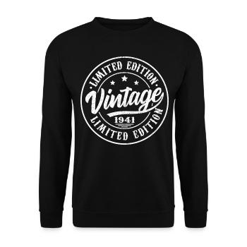 1941 Vintage Retro 1941 Geburtstagsgeschenk 1941 - Unisex Pullover - Schwarz - Vorne - Alina (178cm) & Michal (187cm)