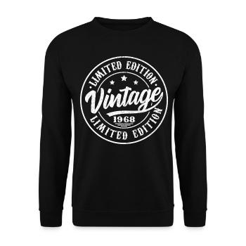 1968 Vintage Retro 1968 Geburtstagsgeschenk 1968 - Unisex Pullover - Schwarz - Vorne - Alina (178cm) & Michal (187cm)