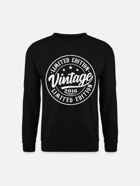2016 Vintage Retro 2016 Geburtstagsgeschenk 2016 - Unisex Pullover - Schwarz