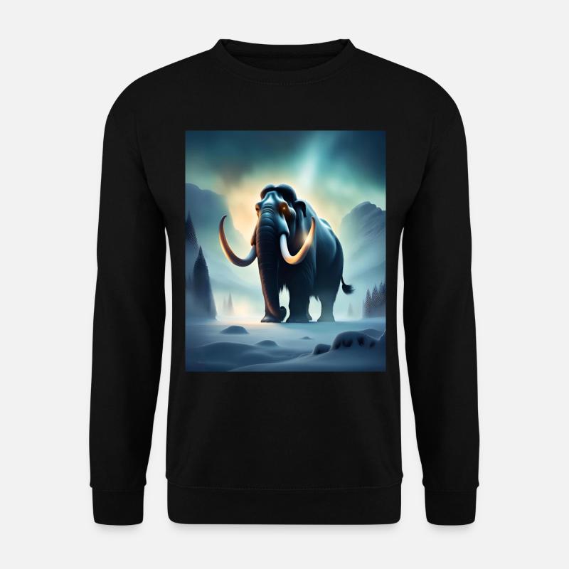 scary evil mammoth - Unisex Sweatshirt - black