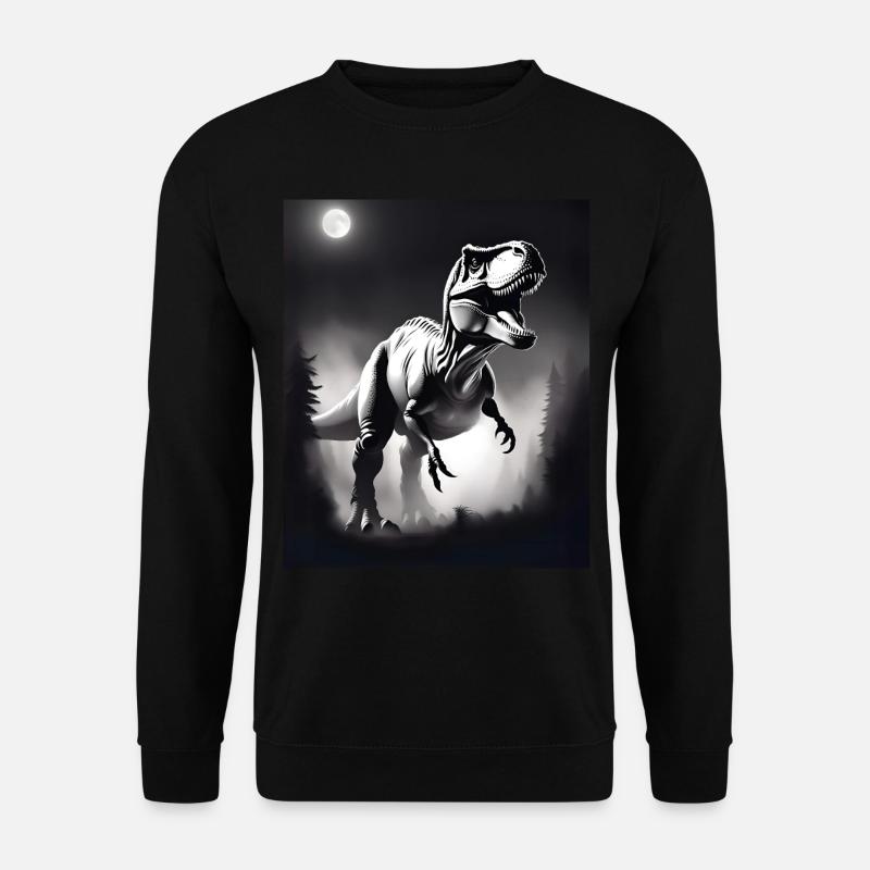 Schwarz-weißer T-Rex - Unisex Pullover - Schwarz
