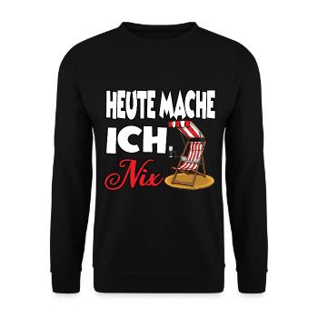 Heute Mache Ich Nix - Unisex Pullover - Schwarz - Vorne - Alina (178cm) & Michal (187cm)