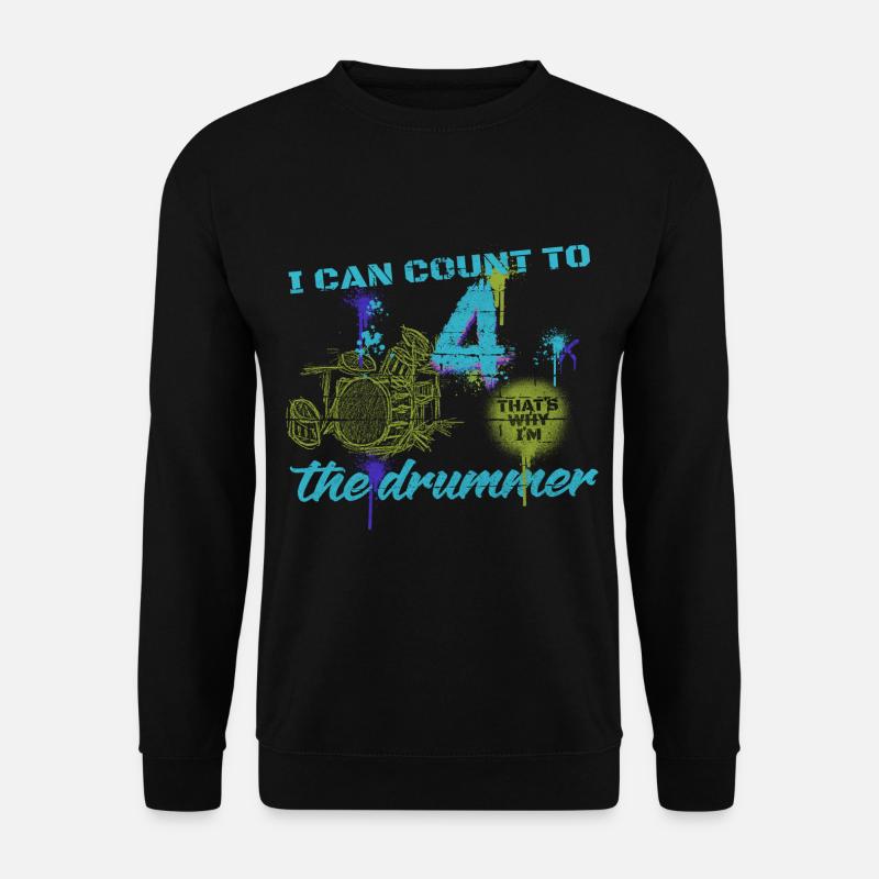 Drummer Schlagzeug Schlagzeuger Drum Drumset Band - Unisex Pullover - Schwarz