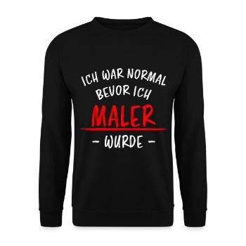 Maler Lustiger Spruch Meister Lackierer Geschenk - Unisex Pullover - Schwarz - Vorne - Alina (178cm) & Michal (187cm)
