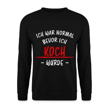 Koch Lustiger Spruch Beruf Gastronomie Geschenk - Unisex Pullover - Schwarz - Vorne - Alina (178cm) & Michal (187cm)