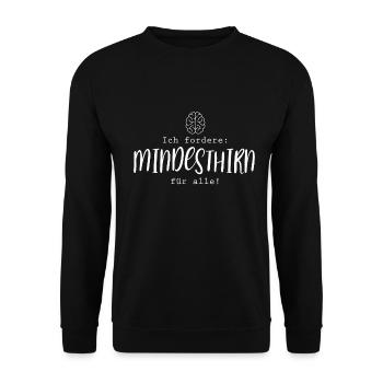 Hirn - Unisex Pullover - Schwarz - Vorne - Alina (178cm) & Michal (187cm)