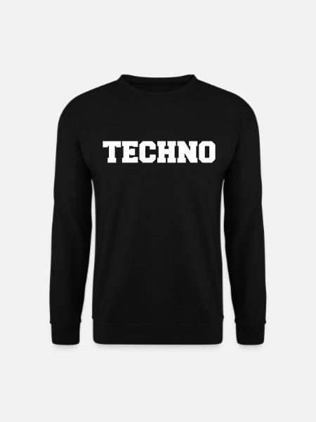 Techno Schriftzug - Unisex Pullover - Schwarz