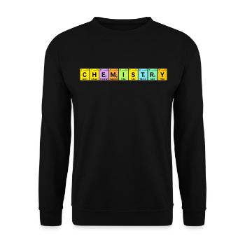 Tableau périodique des éléments de lettrage chimique - Sweat-shirt Unisexe - noir - Devant - Alina (178cm) & Michal (187cm)