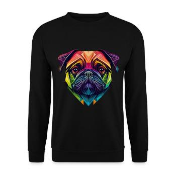 Polygone de type carlin - Sweat-shirt Unisexe - noir - Devant - Alina (178cm) & Michal (187cm)