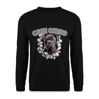 Cane Corso für einen Cane Corso Besitzer - Unisex Pullover - Schwarz - Vorne - Alina (178cm) & Michal (187cm)