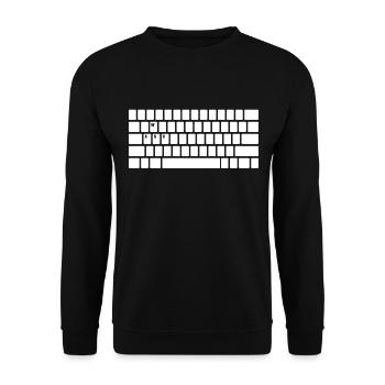 Computer Keyboard WASD Gaming PC Multiplayer Skill - Unisex Sweatshirt - black - Front - Alina (178cm) & Michal (187cm)