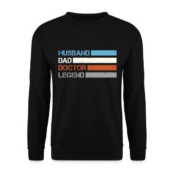 Mari papa médecin légende - Sweat-shirt Unisexe - noir - Devant - Alina (178cm) & Michal (187cm)